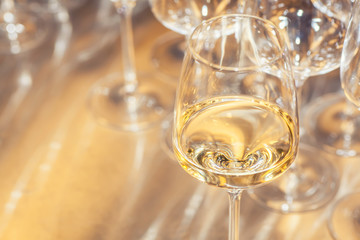 White wine glasses