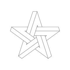 Impossible star. Vector Illustration