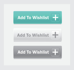 Add to wishlist. Vector web interface buttons set. 
