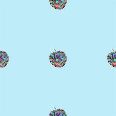 Seamless pattern a apples