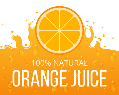 Natural Orange Juice Label Template