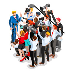 Presidential candidate being interviewed