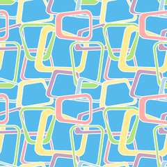 Candy colors pattern, Seamless abstract pattern with geometric shapes, inspired by 60s