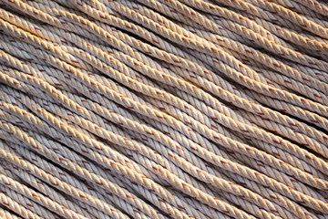 weave rope with morning sunlight