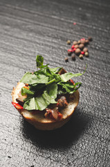 Bakery product. Delicious buns for you. Food concept. Spices and