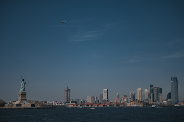 Fototapeta na wymiar Statue of Liberty on Liberty Island in New York City