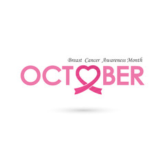 Breast cancer awareness logo design.Breast cancer awareness sign