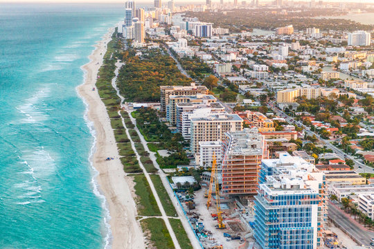 Miami Beach Coastline As Seen From The Air