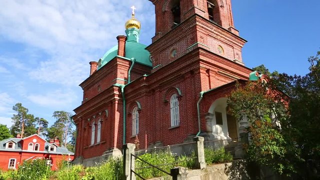 Voskresensky skete on the famous Valaam Island in Northern Russia, built in 1906.