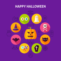 Happy Halloween Infographic Concept