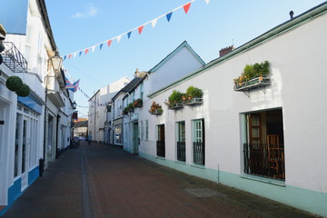 Fototapeta na wymiar Old Fore Street in Sidmouth, Devon