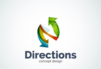 Direction arrows logo