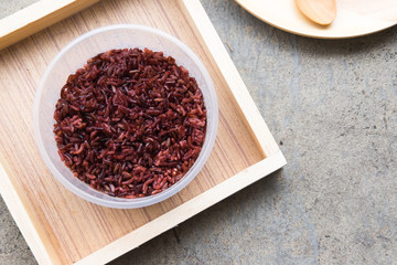 Obraz na płótnie Canvas Boiled rice berry, healthy food