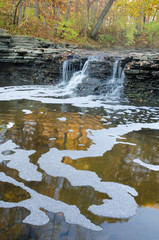 619-03 Foam Patterns at Waterfall Glen Falls