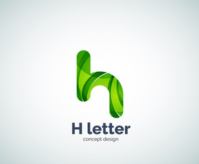 Abstract H geometric letter logo template