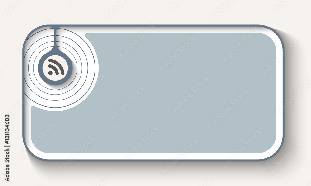 Poster vector simple box to fill your text and share icon