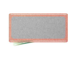 torn paper stick on white background