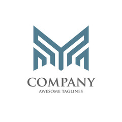 best Abstract letter M business logo design template. 