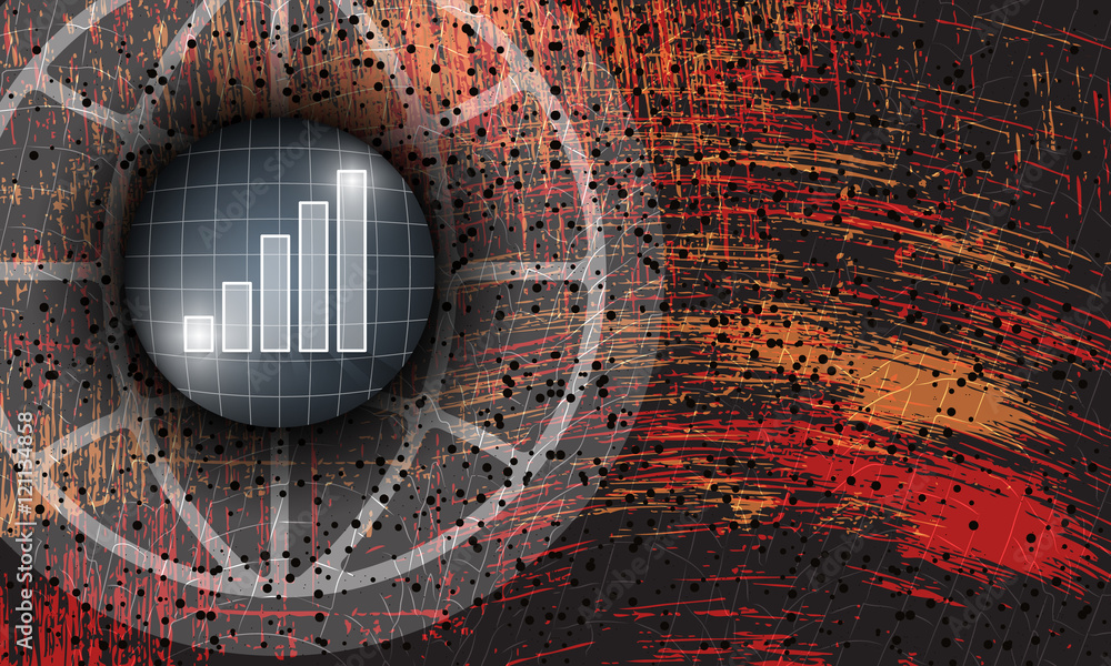 Aufkleber vector abstract scratched background and chart