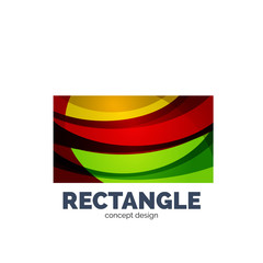 Obraz premium Vector rectangle logo