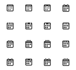Calendar icons set