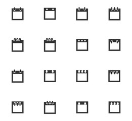 Calendar icons set
