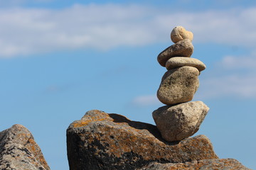 empilement de cailloux