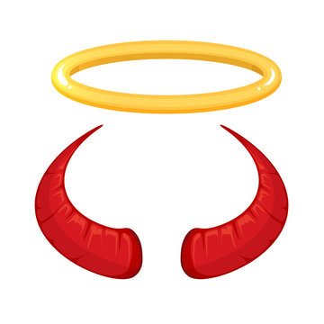 vector illustration of red Devil horns