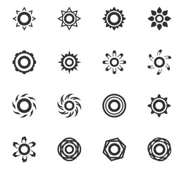 Set of sun icons