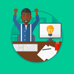 Creative excited man having business idea.