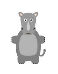 Funny rhinoceros character