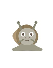 Funny snail character