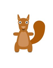 Funny squirrel character