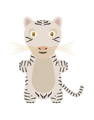 Funny white tiger character