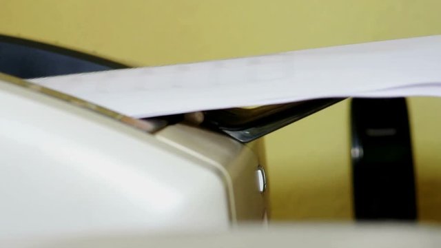 The printer prints a contract