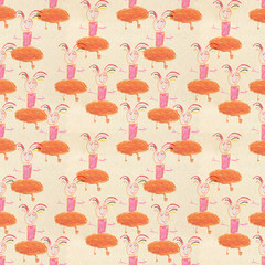 Seamless handmade pattern on paper texture background