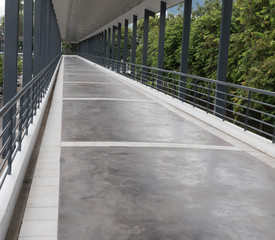 perspective of elevated pedestrian walkway