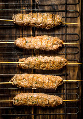 Kebab on the grill.