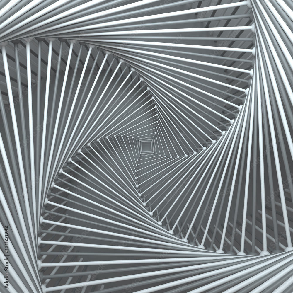 Poster 3d rendering abstract background with repeat of wireframe geomet