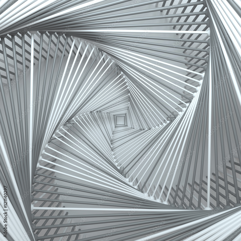 Poster 3d rendering abstract background with repeat of wireframe geomet