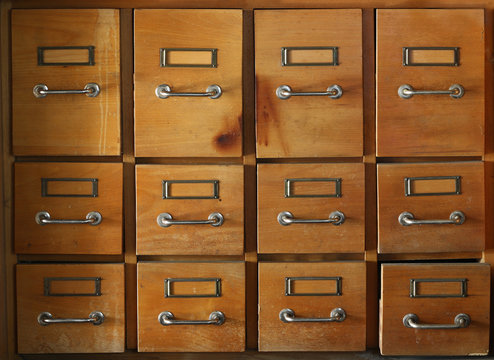 Old And Used Filing Cabinet