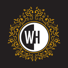 INITIAL CIRCLE HALF vintage