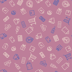 Shopping discount seamless pattern