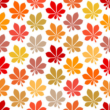 Autumn Leafs Seamless Pattern Color © Jan Engel