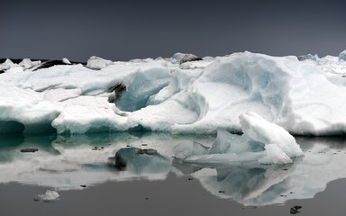 Icebergs at glacier lagoon 