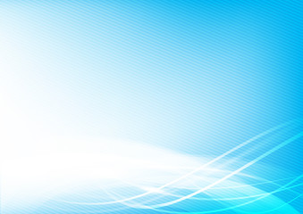 Abstract background blue wave curve and lighting element vector