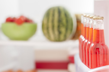 Fridge with drinks