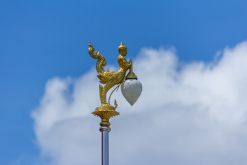 Fototapeta na wymiar thai angel lamp pole