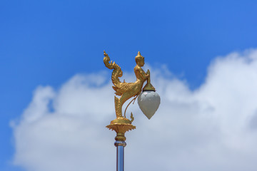 Fototapeta na wymiar thai angel lamp pole