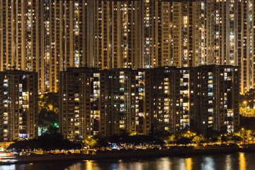 Fototapeta na wymiar High density residential at Hong Kong